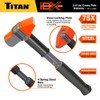 Titan iDX 63620 2.5lb Cross Pein Hammer, Blacksmith Tool with