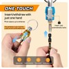 Geinxurn 25Pcs Bit Holder Key Chain, 1/4" Hex Shank One
