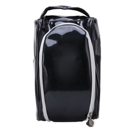 Golf Shoe Bag PU Waterproof Dustproof Golf Shoe Pouch Carrier Black Travel Shoe Bag for Outdoor Black