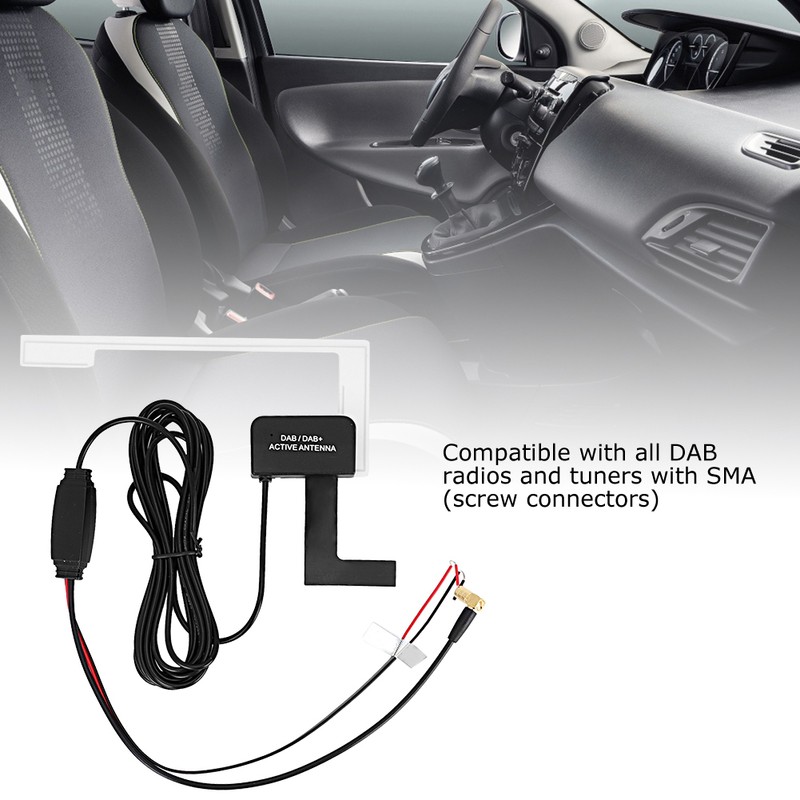 Car 3Meters Wire 20db Digital Radio Patch Concealed Antenna Adhesive
