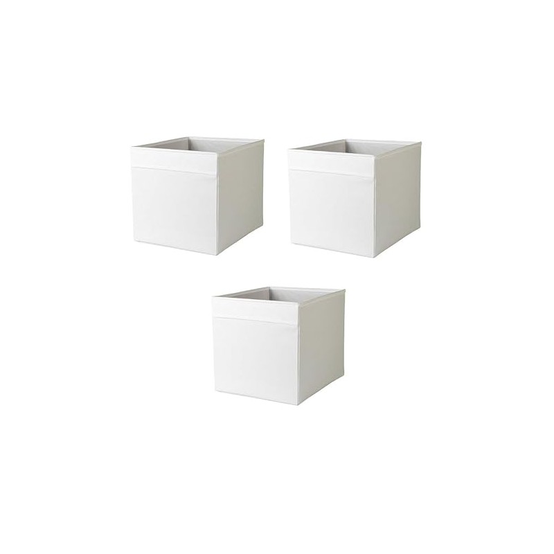 IKEA Drona Box (White, 3 Pack (L:15" x W:13" x