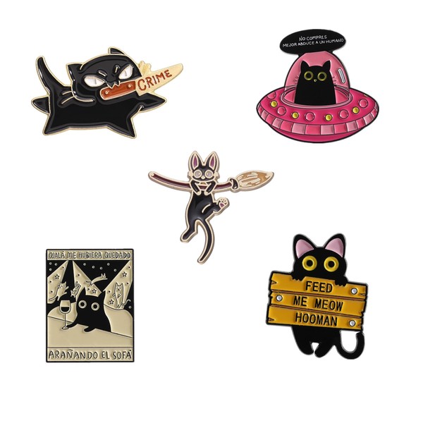 Enamel Pins Set,Funny Brooch Pins for Backpack Jacket Clothes,Cartoon Lapel