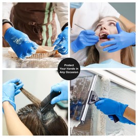 ANBOSON Nitrile Exam Gloves 6mil – Latex-Free, Powder-Free, Textured for Cleaning and Food Handling(Blue of 200, X-Large)