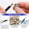 120 Pcs Furniture Connector Hardware Fixings Set, Includes 40 Furniture