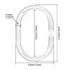 Plastic Shower Curtain Rings Hooks for Bathroom Shower Window Rod