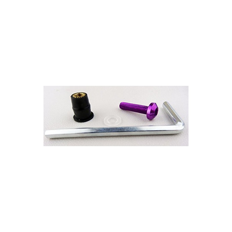 Set of 10 Anodised Motorcycle Aluminium Screws Hexagon Socket Lens