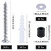 120 Pieces Pegboard Spacer Mounting Kit Pegboard Mounting Kit Board