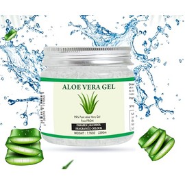 Aloe Vera Gel | 100% Pure Natural Aloe Gel | For Moisturizing Face Skin & Hair Care,Durable Moisturizing Hydrating Soothing | Non-Sticky (7.76 oz)