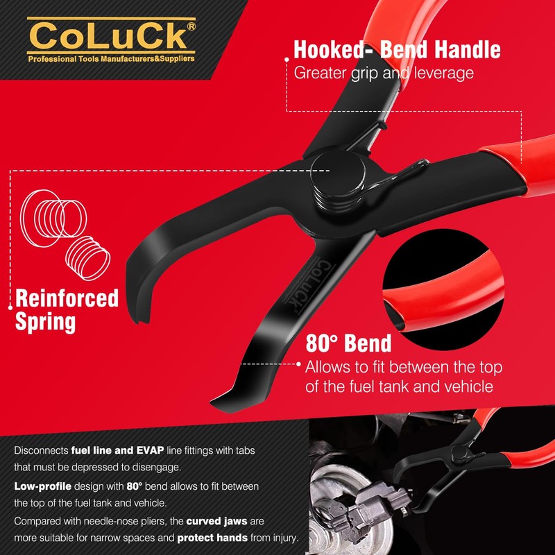 Electrical Connector Pliers Fuel Line Pliers 6Pcs,Hose Remover,Flat Hose Clamp,
