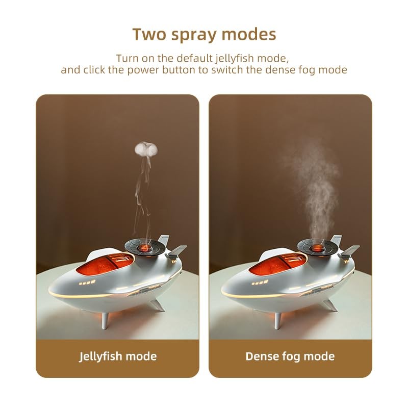 ACOTOBOW Spacecraft Aroma Diffuser with 2 Spray Modes - 3-Speed