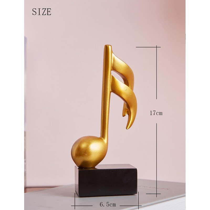 Amoy-Art 3 x Decorative Sculptures Music Note Figures Treble Clef