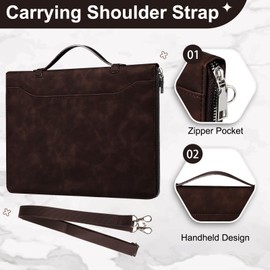 E NET-CASE Premium PU Leather Case for Remarkable 2 Tablet 10.3 inch (2020 Released), Business Handheld Design Cover for Remarkable 2 Digital Paper with Zipper & Pen Holder (Fantasy Brown)