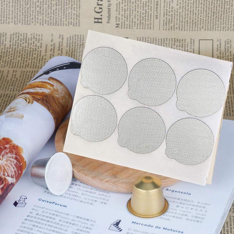 Aluminum Espresso Lids Sticker Lids Foil Seals Reusable Capsules for