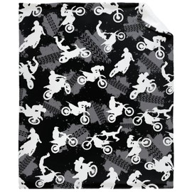 SUPERICH Motorcycles Dirt Bike Blanket Gifts Super Soft Fleece Throw Blankets Cozy Flannel Air Conditioning Blanket Blanket for Couch Bed 50x40 in for Kid
