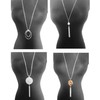 Ofeiyaa 10Pcs Long Pendant Necklace Simple Moon Bar Three Triangle