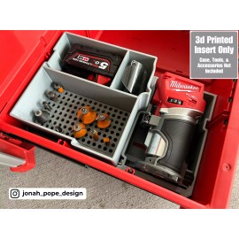 Jonah Pope Design Insert for M18 Compact Router and Packout Tool Box Drawer  (Insert Only) - Yellow