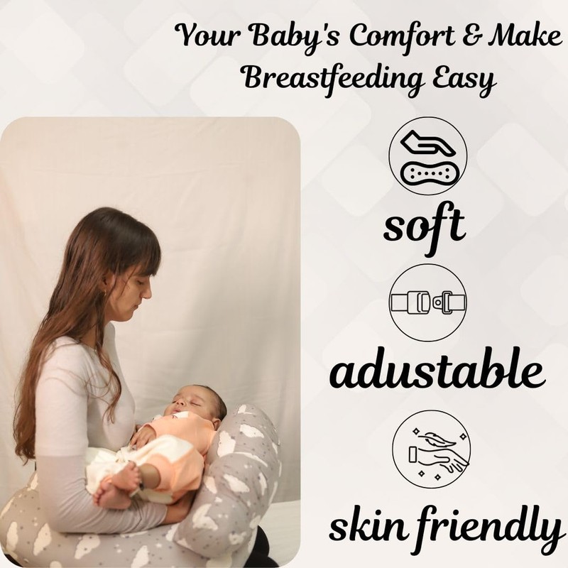 THEAURAGEN Nursing Pillow for Breastfeeding Mom - Adjustable Strap Nursing