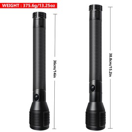 FADOMALL Heavy-Duty 4-Cell D Flashlight LED 3 Modes Zoomable Flashlights for Hurricane Supplies, Hiking, Walking