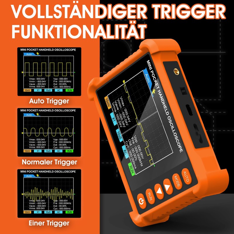 Digital Oscilloscope Handheld Oscilloscope 2.5 MS/s Sampling Rate Portable Oscilloscope