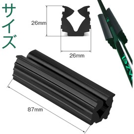 Golf Club Grips Set of 2 Club Grips Replacement Kit Shaft Protector Rubber Golf Club Grip Putter Vise Clamp Easy to Use Durable Club Outdoor Fun Black