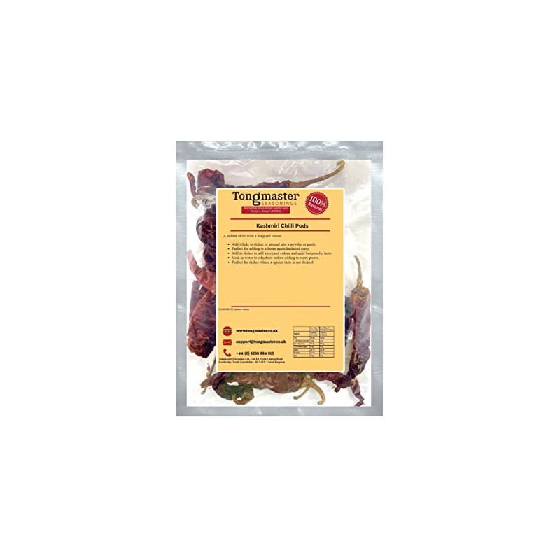 Kashmiri Whole Dried Chilli Pods - 100g