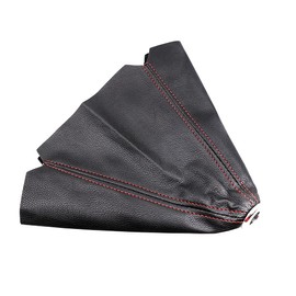 CENPEK Car Shift Knob Cover-Universal Stitch Black PVC Leather Manual Auto Shifter Shift Boot Cover