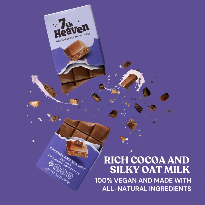 7th Heaven, Vegan Caramel and Sea Salt Oat Milk Chocolate