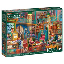 Jumbo, Falcon de Luxe - Afternoon at The Bookshop, Jigsaw Puzzles for Adults, 1,000 Piece