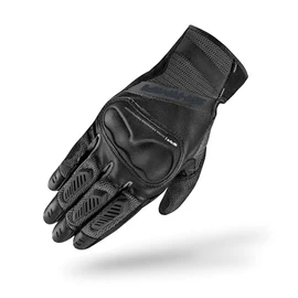 SHIMA HERO GLV Motorcycle Gloves Women's Leather Short Summer Motorcycle Gloves Protection Touchscreen City Leather Gloves Motorcycle Ventilated Reinforced Perforated Lightweight (Women, Black, S)