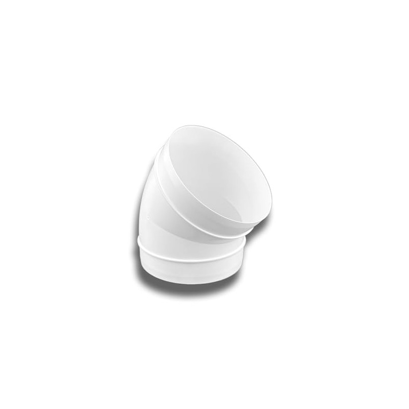 K-TECH-PRO 45° bend PVC round ventilation exhaust air supply air