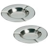 Citystores® 2 Pack 5" Stainless Steel Ash Tray – 12cm