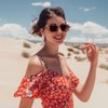 FEISEDY Retro Sunglasses for Women Men Trendy Aviator Sunglasses Classic