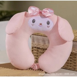 sanrio U Shape Travel Pillow Set for Airplane - Inflatable Neck Pillow for Airplane - My Melody