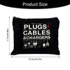 Travel Charger Cable Organizer Bag with Zipper for Men Women
