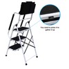 WiberWi 3 Step Ladder with Handrails 500 lb Capacity Step