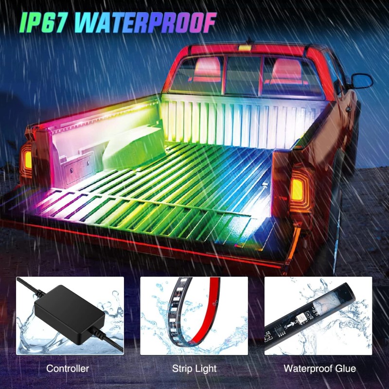 Nilight 2PCS 60 inch Truck Bed Lighting Truck Bed Light