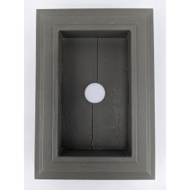 Royal Building Solutions Vinyl Siding Recessed Split Mount Pipe Mounting Blo Universal Fit  Dark Gray 887