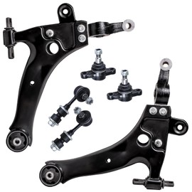 Detroit Axle - 6pc Front End Control Arms Kit for Hyundai Sonata XG350 XG300 Kia Optima Magentis Amanti 2 Lower Control Arms 2 Lower Ball Joints 2 Sway Bar Links Replacement