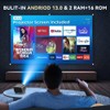 Smart Mini Projector with WiFi 6 and Bluetooth, Android 13