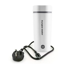 Portable Electric Kettle for Boiling Water 350ML Travel Beaker Tea Kettle Hot Water Boiler Stainless Steel Automatic Shut Off for Making Tea Coffee Baby Milk