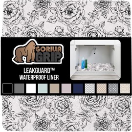 GORILLA GRIP LeakGuard Non-Adhesive Under Sink Mat for Kitchen Cabinet, 24x40, Waterproof Quick Dry Shelf Liner, Durable Absorbent Felt Mats for Bathroom Sinks, Cabinets, Dresser, Easy Trim, Gray