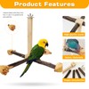 Rotating Parrot Perch with Chew Toy,Interactive Spinning Toys，Wooden Exercise Wheel