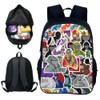 CLKDPNO Gorilla School Bag Game Kids Backpack 3D Printed Cartoon