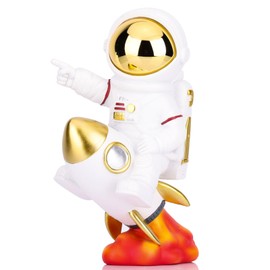 Astronaut Decor,Astronaut Rocket Figurines and Sculptures,Astronaut Figurine Space Themed Bedroom Decor,Desktop Decor,Shelf Decor,Gifts for Space Lovers,the Astronaut Jin Figurines,Space Decor Gifts