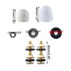 iFealClear Solid Brass Toilet Floor Bolts and Caps Set, Toilets