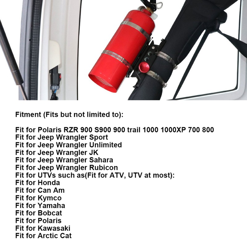 Extinguisher Mount Bracket Adjustable Fit for Jeep Wrangler Sport/ JK/