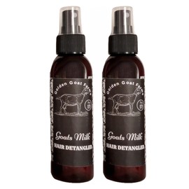 Black Canyon Home and Body Golden Goat Farms Amber Cinnamon Scented Hair Detangler Spray with Goat Milk, 4 Oz (2 Pack)