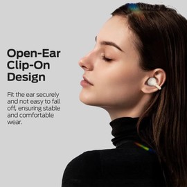 Monster Open Ear AC500 Clip-On Earbuds, Open Ear Headphones, Bluetooth 5.3, Lightweight & Comfortable Fit, Hi-Fi Sound, 30H Playtime, IPX5 Waterproof Wireless Earbuds Running, Walking, Workout