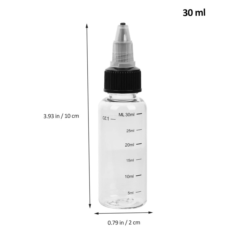 Mobestech 8 pcs Refillable Squeeze Bottles with Scale Transparent Squeeze
