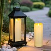 Enido Flameless Candles LED Candles Outdoor Waterproof Candles(D: 4" x